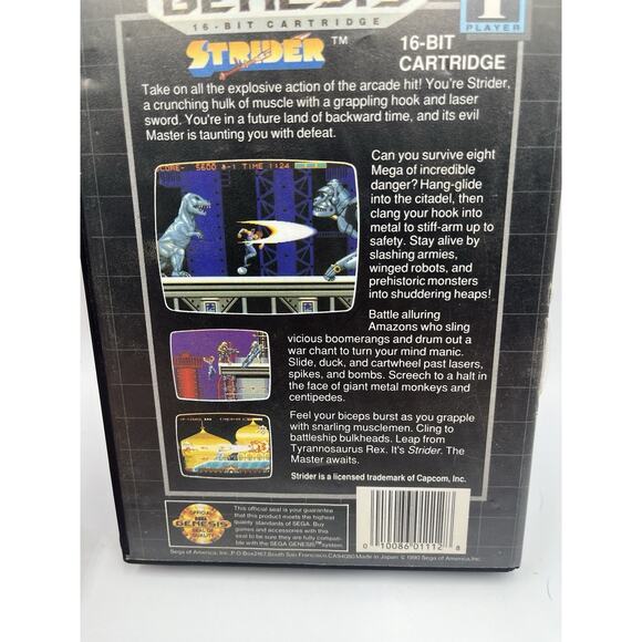 Strider Video Game SEGA Genesis Tested Working CIB W/manual 1990 - Picture 3 of 8